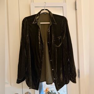 Velvet button down